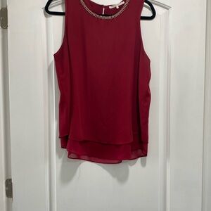 Elegant Red Sleeveless Top